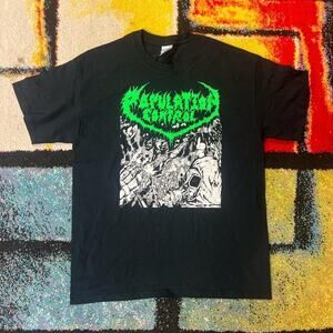 Population Control Y2K Milwaukee Black Metal Grunge Large Band Tee